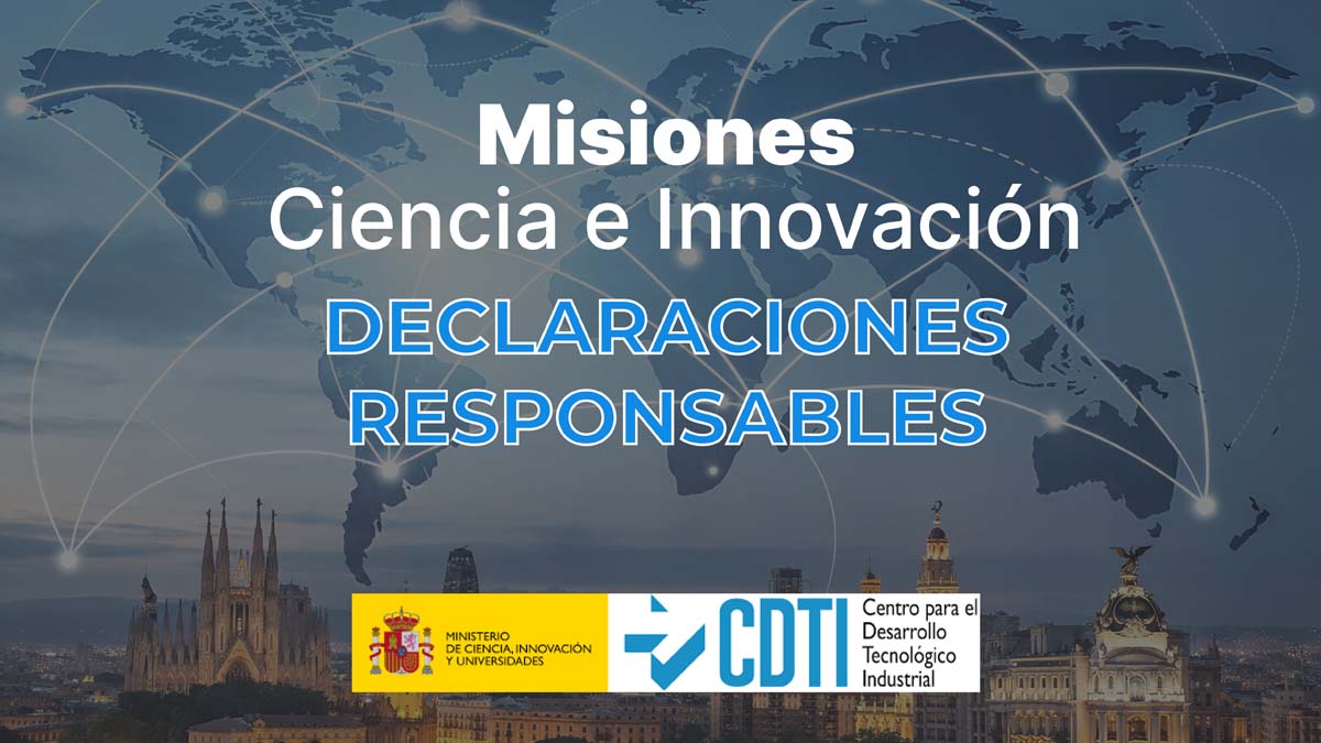 Declaraciones responsables a presentar con la solicitud